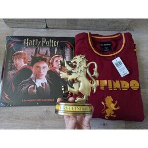 LOT Harry Potter Gryffindor Sword Letter Opener Figure Noble Sweatshirt Calendar